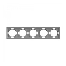 Рамка 5 постів Ardero 80784 Soft EF105-G, сірий, пластик · Ardero · ardero-80784