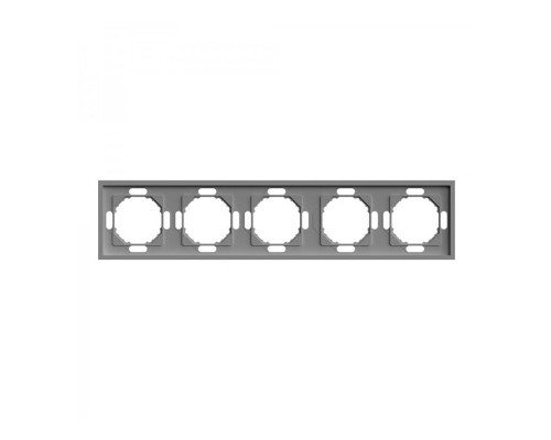 Рамка 5 постів Ardero 80784 Soft EF105-G, сірий, пластик