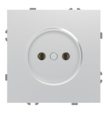Розетка 220В Ardero 80794 Soft ER111-S, 16A, срібло, пластик, для врізного монтажу