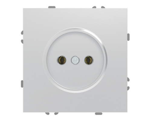 Розетка 220В Ardero 80794 Soft ER111-S, 16A, срібло, пластик, для врізного монтажу