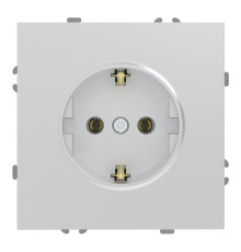 Розетка 220В Ardero 80795 Soft ER121-S, 16A, срібло, пластик, для врізного монтажу