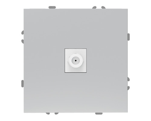Розетка TV одиночна Ardero 80799 Soft ER141TV-S, срібло, пластик, ip20, для врізного монтажу