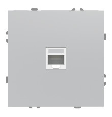 Розетка комп'ютерна Ardero 80800 Soft ER151PC-S, срібло, пластик, ip20, для врізного монтажу