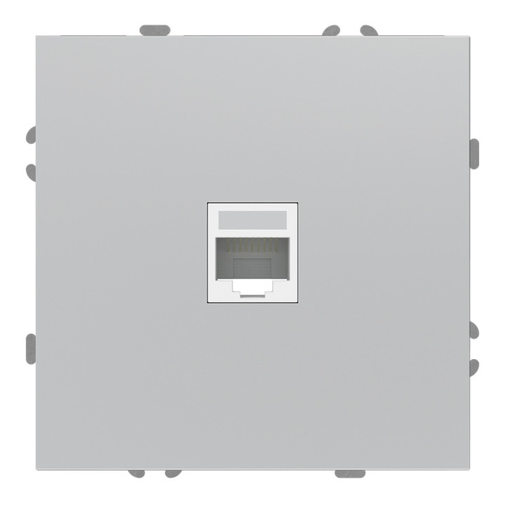 Розетка комп'ютерна Ardero 80800 Soft ER151PC-S, срібло, пластик, ip20, для врізного монтажу · Ardero · ardero-80800