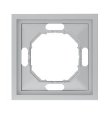 Рамка 1 пост Ardero 80806 Soft EF101-S, срібло, пластик