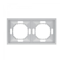 Рамка 2 поста Ardero 80807 Soft EF102-S, срібло, пластик · Ardero · ardero-80807