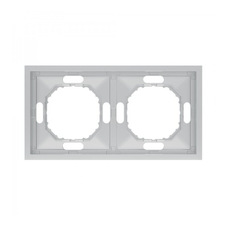 Рамка 2 поста Ardero 80807 Soft EF102-S, срібло, пластик · Ardero · ardero-80807