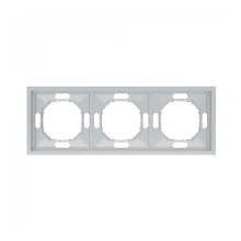 Рамка 3 поста Ardero 80808 Soft EF103-S, срібло, пластик · Ardero · ardero-80808
