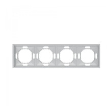 Рамка 4 поста Ardero 80809 Soft EF104-S, срібло, пластик · Ardero · ardero-80809