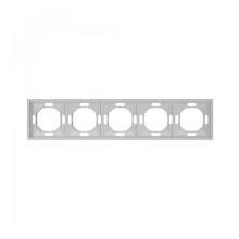 Рамка 5 постів Ardero 80810 Soft EF105-S, срібло, пластик · Ardero · ardero-80810