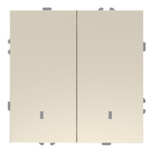 Вимикач 2-клавішний Ardero 80819 Soft EV112L-C, 10A, шампань, пластик, ip20, з підсвіткою, для врізного монтажу · Ardero · ardero-80819