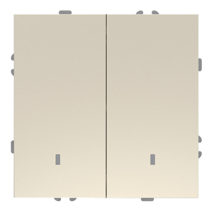 Вимикач 2-клавішний Ardero 80819 Soft EV112L-C, 10A, шампань, пластик, ip20, з підсвіткою, для врізного монтажу · Ardero · ardero-80819