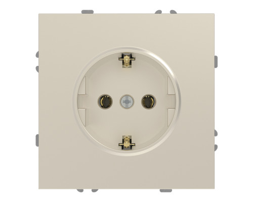 Розетка 220В Ardero 80821 Soft ER121-C, 16A, шампань, пластик, для врізного монтажу