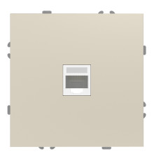 Розетка комп'ютерна Ardero 80826 Soft ER151PC-C, шампань, пластик, ip20, для врізного монтажу