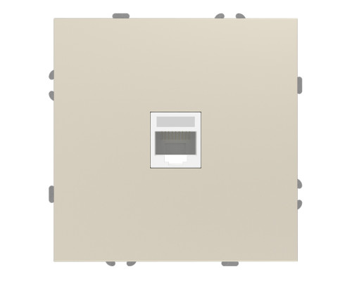 Розетка комп'ютерна Ardero 80826 Soft ER151PC-C, шампань, пластик, ip20, для врізного монтажу