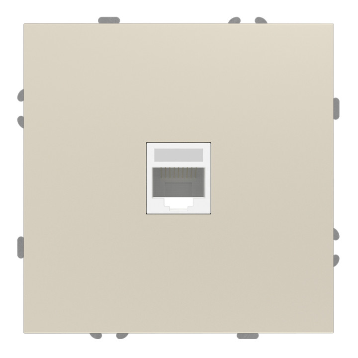 Розетка комп'ютерна Ardero 80826 Soft ER151PC-C, шампань, пластик, ip20, для врізного монтажу · Ardero · ardero-80826