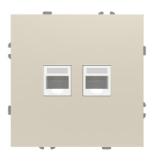 Розетка комп'ютерна Ardero 80827 Soft ER152PC-C, шампань, пластик, ip20, для врізного монтажу