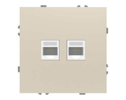 Розетка комп'ютерна Ardero 80827 Soft ER152PC-C, шампань, пластик, ip20, для врізного монтажу