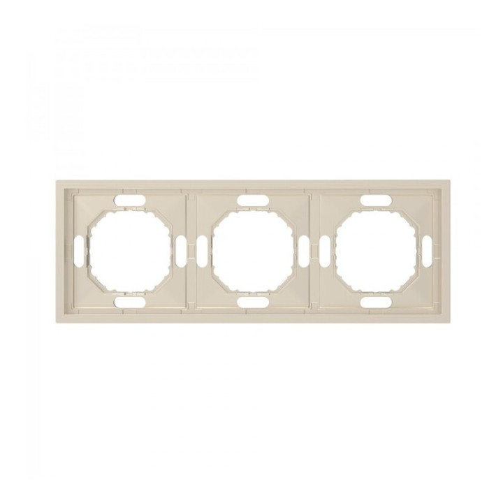 Рамка 3 поста Ardero 80834 Soft EF103-C, шампань, пластик · Ardero · ardero-80834