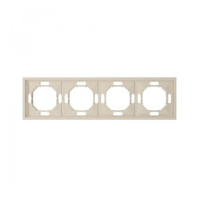 Рамка 4 поста Ardero 80835 Soft EF104-C, шампань, пластик · Ardero · ardero-80835