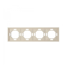 Рамка 4 поста Ardero 80835 Soft EF104-C, шампань, пластик