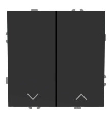Вимикач для жалюзі Ardero 81088 Soft EV152-B, 10A, чорний, пластик, ip20, для врізного монтажу