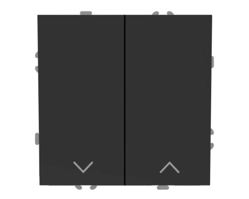 Вимикач для жалюзі Ardero 81088 Soft EV152-B, 10A, чорний, пластик, ip20, для врізного монтажу