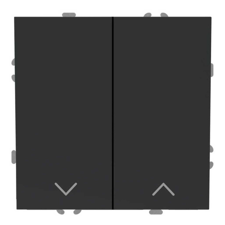 Вимикач для жалюзі Ardero 81088 Soft EV152-B, 10A, чорний, пластик, ip20, для врізного монтажу · Ardero · ardero-81088