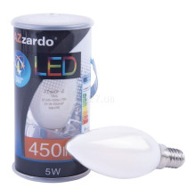 Лампа світлодіодна Azzardo AZ4016 LAMPA LED E14 DIMM 2700K 5W CANDLE WH, C35 5W 2700K E14 Dimmable, 360° · Azzardo · azzardo-az4016