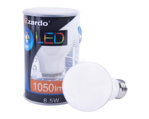 Лампа світлодіодна Azzardo AZ4020 LAMPA LED E27 DIMM 2700K 8,5W BALL WH, A60 8.5W 2700K E27 Dimmable, 360°