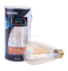 Лампа світлодіодна Azzardo AZ4021 LAMPA LED E27 DIMM 2200K 8W BALL AM, ST64 8W 2200K E27 Dimmable, 360°
