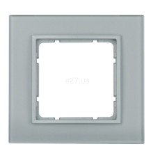 Рамка 1 пост Berker 10116414 B.7, алюміній, скло