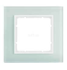 Рамка 1 пост Berker 10116909 B.7, полярно-білий, скло