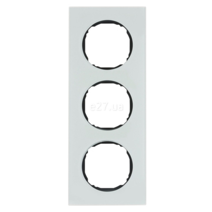 Рамка 3 поста Berker 10132609 R.8, полярно-білий, скло · Berker · berker-10132609