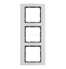 Рамка 3 поста Berker 10133004 B.3, алюміній/антрацит, метал