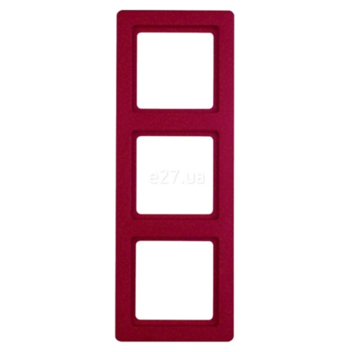 Рамка 3 поста Berker 10136062 Q.1, червоний, пластик · Berker · berker-10136062