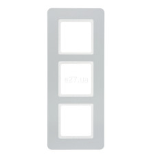 Рамка 3 поста Berker 10136184 Q.7, алюміній, пластик