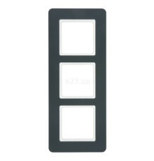 Рамка 3 поста Berker 10136186 Q.7, антрацит, пластик