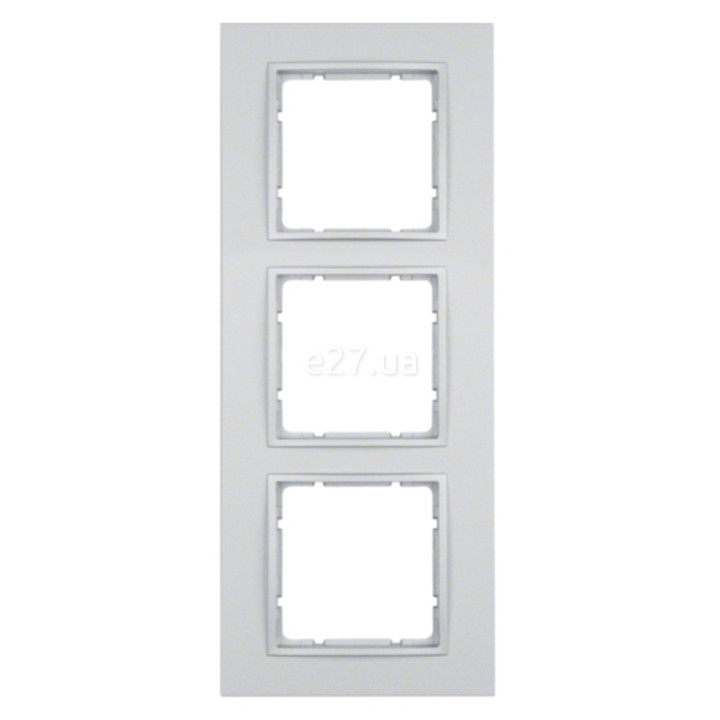 Рамка 3 поста Berker 10136424 B.7, алюміній, пластик · Berker · berker-10136424