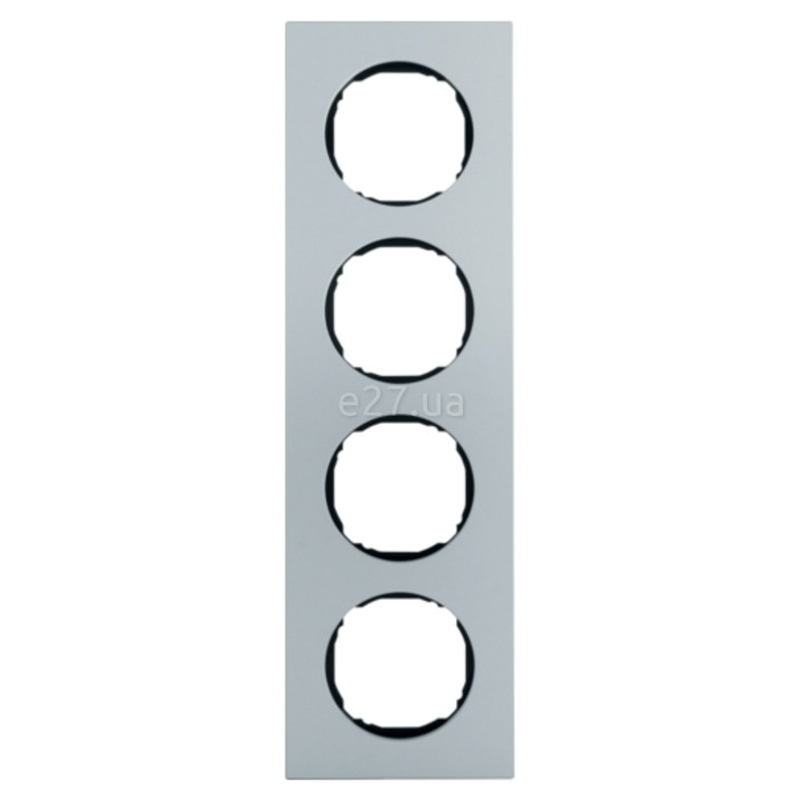 Рамка 4 поста Berker 10142674 R.8, алюміній, метал · Berker · berker-10142674
