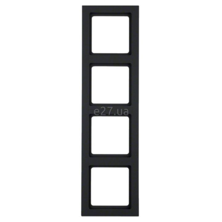 Рамка 4 поста Berker 10146096 Q.3, антрацит, пластик · Berker · berker-10146096