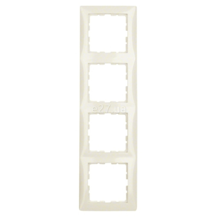 Рамка 4 поста Berker 10148982 S.1, білий, пластик · Berker · berker-10148982