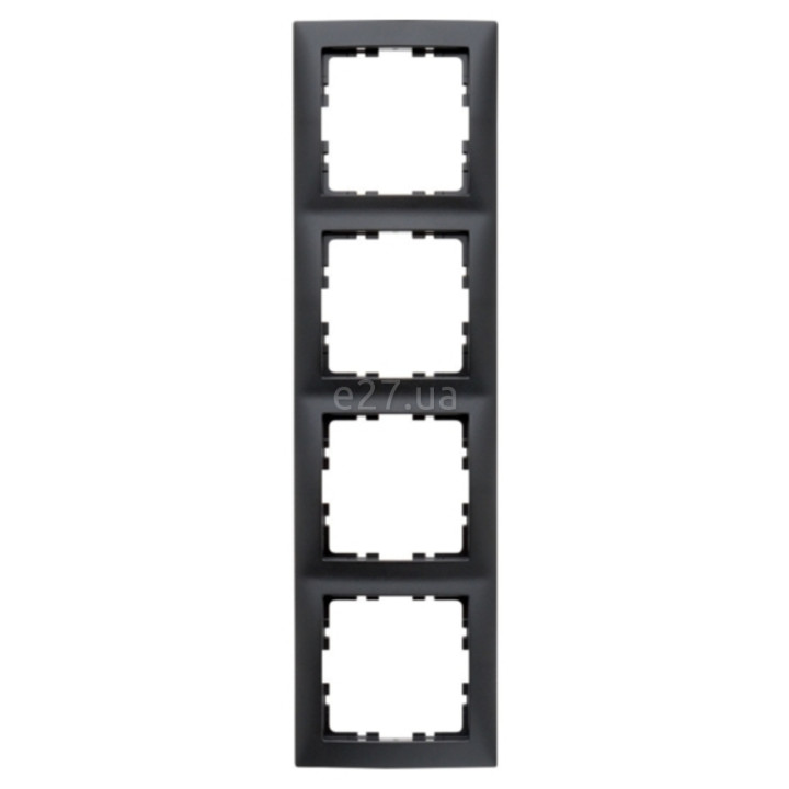 Рамка 4 поста Berker 10149949 S.1, антрацит, пластик · Berker · berker-10149949