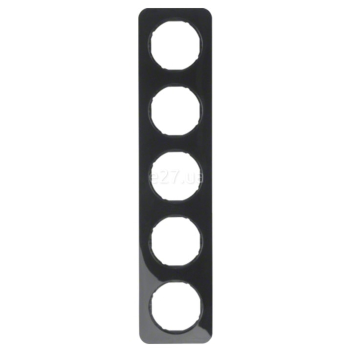 Рамка 5 постів Berker 10152145 R.1, чорний, пластик · Berker · berker-10152145