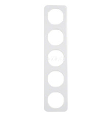 Рамка 5 постів Berker 10152189 R.1, полярно-білий, пластик