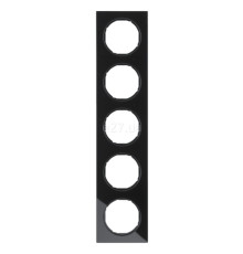 Рамка 5 постів Berker 10152216 R.3, чорний, скло