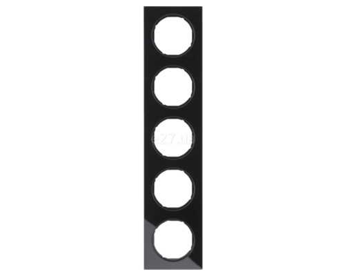Рамка 5 постів Berker 10152216 R.3, чорний, скло
