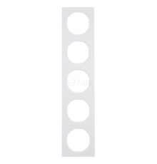 Рамка 5 постів Berker 10152289 R.3, полярно-білий, пластик