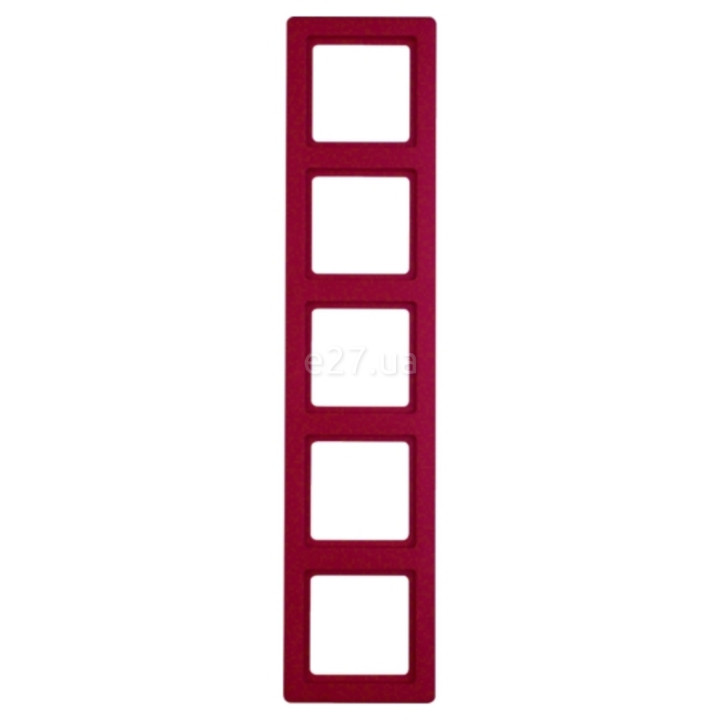 Рамка 5 постів Berker 10156062 Q.1, червоний, пластик · Berker · berker-10156062