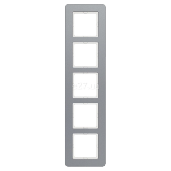 Рамка 5 постів Berker 10156074 Q.7, алюміній, метал · Berker · berker-10156074